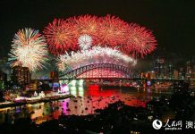 悉尼举行跨年庆典 火树银花中迎接2019