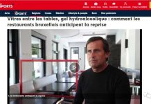 【隔离板+洗手液】布鲁塞尔不少餐馆已经为重开准备就绪