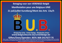 【反对分裂要团结】比利时联盟 (BUB)用游行迎接国庆