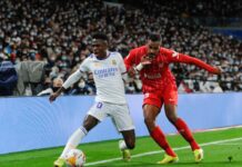 西甲丨本泽马、维尼修斯入球 皇马2:1胜塞维利亚