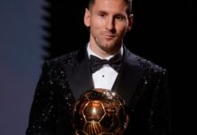 梅西夺得生涯第七座金球奖 莱万排名第二