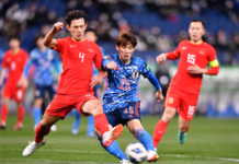 中国男足客场0:2不敌日本 世界杯出线基本无望