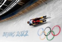 北京冬奥会·雪橇 | 男子单人雪橇结束首日争夺 德国选手暂列第一