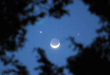罕见五星伴月 全球皆可观测