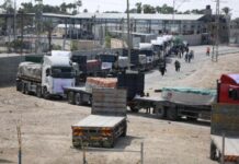 第二批人道救援物资从拉法口岸进入加沙地带