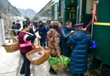 慢火车上的“新春年货铺”