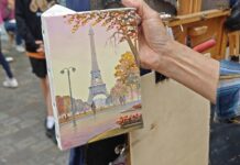 巴黎奥运会|在蒙马特画家村,给埃菲尔铁塔画上五环